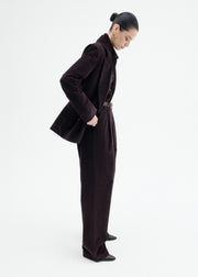 Corduroy Wide Leg Pant - Chocolate - CO Collections